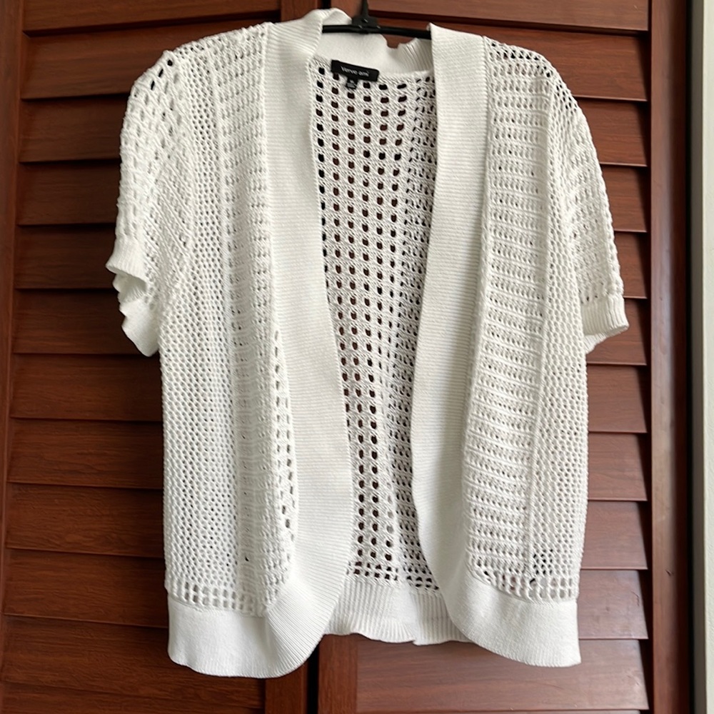Crocheted short sweater cover